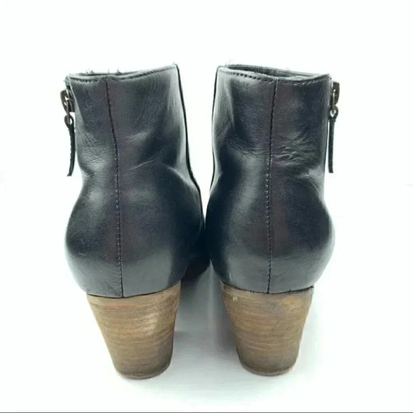 Crown Vintage ankle booties sz 6.5 black leather - Picture 3 of 12